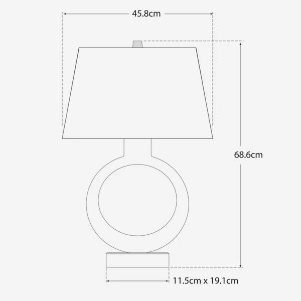 Ring Form Table Lamp, Gild 4 Ring Form Table Lamp, Gild - Image 4