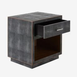 Fitz Grey Bedside Table 9 Fitz Grey Bedside Table -AuraLiving Furniture Store 112473 fitz bedside table grey open drawer st0374