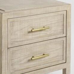 Raffles Bedside Table, Two Drawer -AuraLiving Furniture Store 136834 raffles nightstand detail1