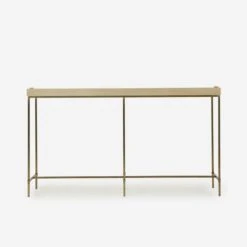 Edith Latte Console Table, Latte Shagreen