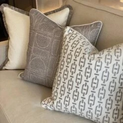 Huntsman Ivory/Alezio Gold Cushion -AuraLiving Furniture Store 141768 burlington ls4