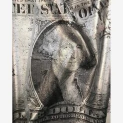 Dollar Bill Masterpiece Artwork -AuraLiving Furniture Store 143329 close up 2