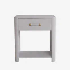 Moby White Bedside Table