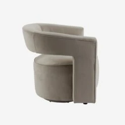 Madison Swivel Chair, Dove Grey Velvet -AuraLiving Furniture Store 204291 madison swivel chair dove grey side