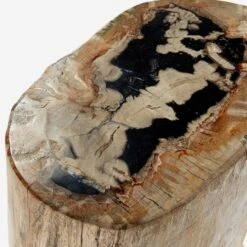 Petrified Log Side Table Or Stool -AuraLiving Furniture Store 204611 petrified log stool detail 4