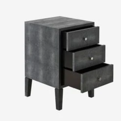 Georgia Grey Bedside Table -AuraLiving Furniture Store 204658 georgia bedside table grey open st0377