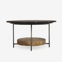 Olivia Black Coffee Table, Black Marble -AuraLiving Furniture Store 204815 olivia coffee table black marble side