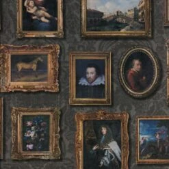 Gallery Wallpaper - Charcoal Wallpaper