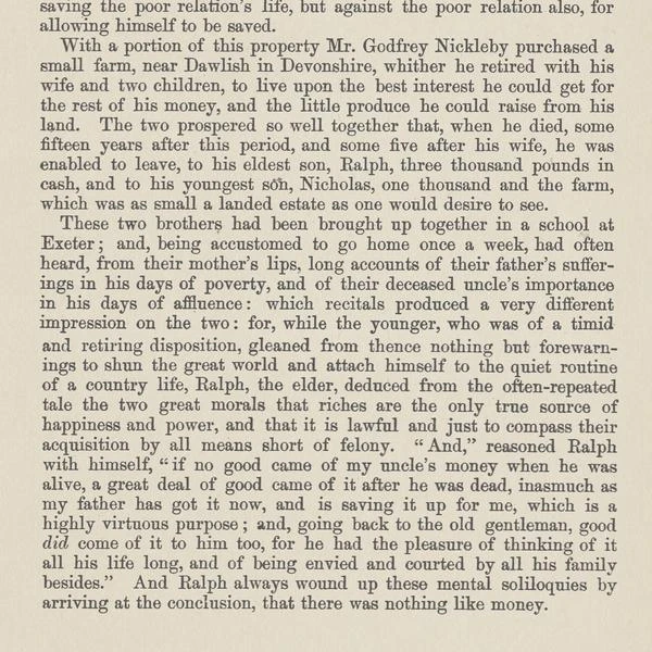 Nicholas Nickleby Wallpaper, Large Panel A + B 5 Nicholas Nickleby Wallpaper, Large Panel A + B - Image 5