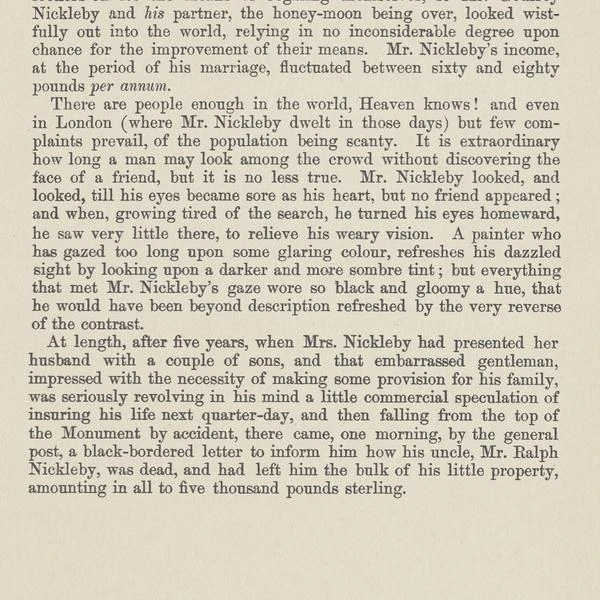 Nicholas Nickleby Wallpaper, Large Panel A + B 7 Nicholas Nickleby Wallpaper, Large Panel A + B - Image 7