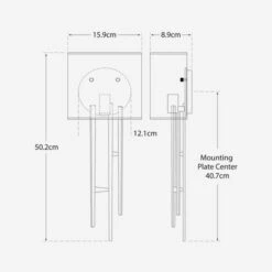 Vail Wall Light, Gilded Iron -AuraLiving Furniture Store 207639 vail dimensions