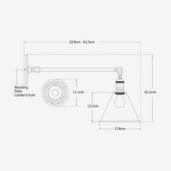 Boston Wall Light, Hand-Rubbed Antique Brass -AuraLiving Furniture Store 207656 boston dimensions