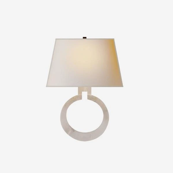 Ring Form Wall Light, Alabaster 1 Ring Form Wall Light, Alabaster
