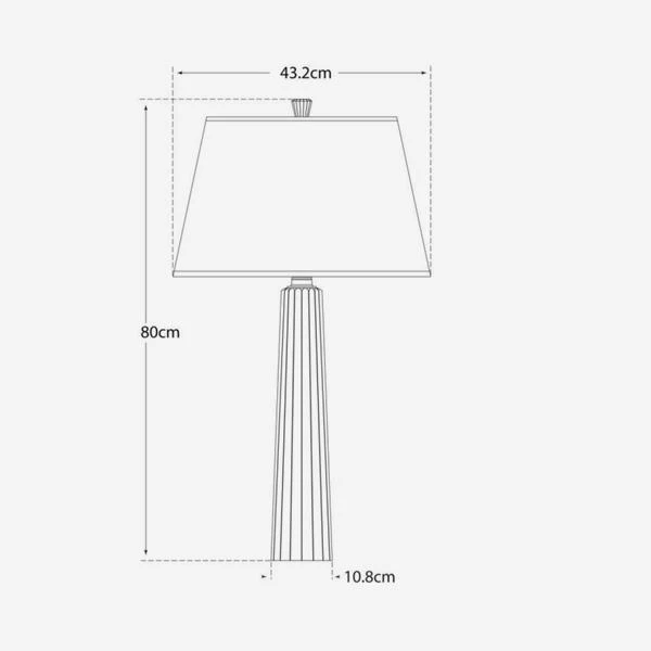 Fluted Spire Table Lamp, Aged Iron 2 Fluted Spire Table Lamp, Aged Iron - Image 2