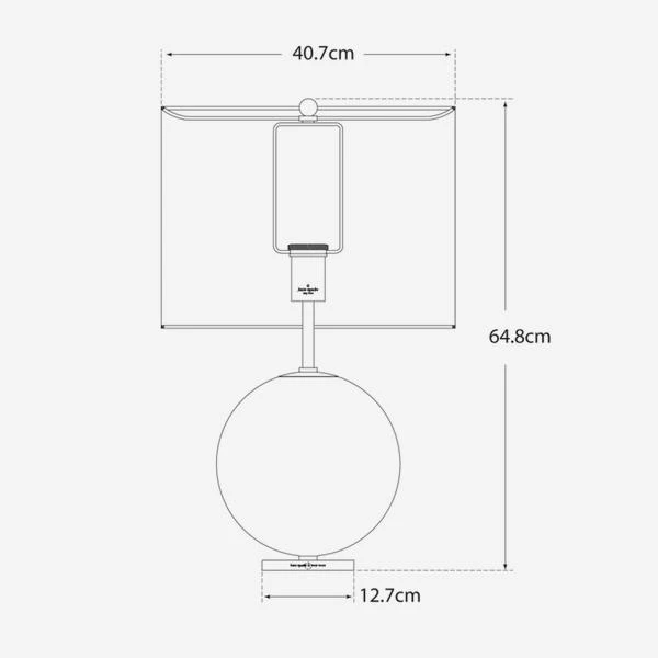 Elsie Table Lamp, Cream / Cream Shade 2 Elsie Table Lamp, Cream / Cream Shade - Image 2