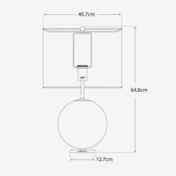 Elsie Table Lamp, Blush / Cream Shade -AuraLiving Furniture Store 208068 elsie dimensions