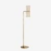 Clarkson Floor Lamp, Hand-Rubbed Antique Brass