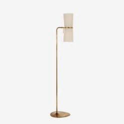 Clarkson Floor Lamp, Hand-Rubbed Antique Brass