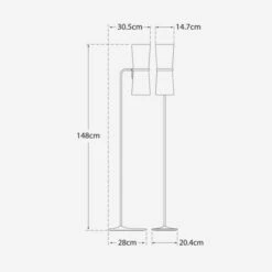 Clarkson Floor Lamp, Hand-Rubbed Antique Brass 7 Clarkson Floor Lamp, Hand-Rubbed Antique Brass -AuraLiving Furniture Store 208086 clarkson floor dimensionsjpg