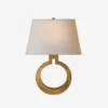 Ring Form Wall Light, Antique-Burnished Brass