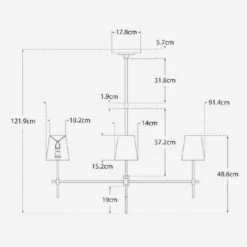 Bryant Chandelier -AuraLiving Furniture Store 208484 bryant large chandelier lmp0646 lmp0649