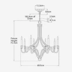 Mykonos Chandelier -AuraLiving Furniture Store 208509 mykonos chandelier lmp0288 lmp0289