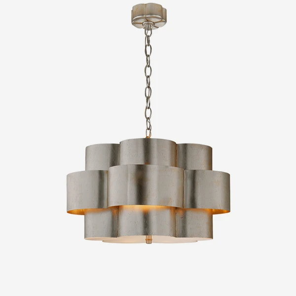 Arabelle Pendant Light, Burnished Silver Leaf 1 Arabelle Pendant Light, Burnished Silver Leaf