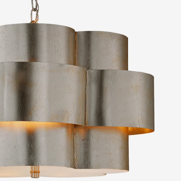 Arabelle Pendant Light, Burnished Silver Leaf 2 Arabelle Pendant Light, Burnished Silver Leaf - Image 2