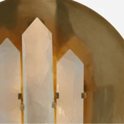 Halcyon Quartz Wall Light, Antique-Burnished Brass -AuraLiving Furniture Store 208572 halcyon wall light in antique burnished brass and quartz