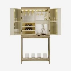 Melissa Bar Cabinet 18 Melissa Bar Cabinet -AuraLiving Furniture Store 210031 melissa bar cabinet front open