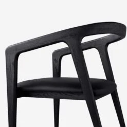 Hampstead Dining Chair -AuraLiving Furniture Store 210558 hampstead dining chair charcoal oak and fonyx leather detail 3