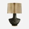Armato Table Lamp, Black Metallic / Antique Burnished Brass Shade