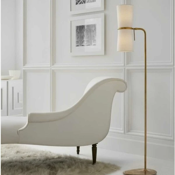Clarkson Floor Lamp, Hand-Rubbed Antique Brass 2 Clarkson Floor Lamp, Hand-Rubbed Antique Brass - Image 2