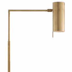 Alma Floor Lamp, Antique-Burnished Brass And White Marble -AuraLiving Furniture Store 214241 alma floor lamp in antique burnished brass and white marble