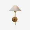 Hackney Wall Light, Hand-Rubbed Antique Brass