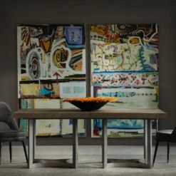 Ashton Extending Dining Table, Light -AuraLiving Furniture Store 214603 ashton dining table