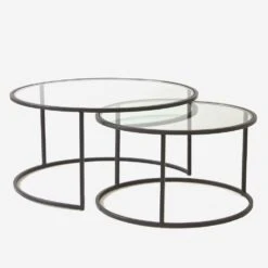 Harlan Black Nested Coffee Table -AuraLiving Furniture Store 214608 harlan black out