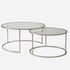 Harlan Silver Nested Coffee Table 6 Harlan Silver Nested Coffee Table -AuraLiving Furniture Store 214843 harlan silver out