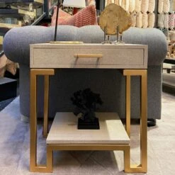 Flex Cream Side Table, Cream -AuraLiving Furniture Store 214895 flex ls