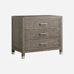 Raffles Nightstand, Grey 9 Raffles Nightstand, Grey -AuraLiving Furniture Store 215080 raffles nightstand dark angle