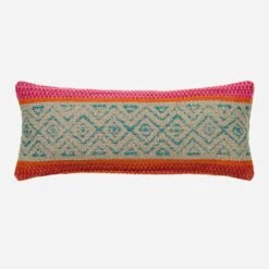 Pampas Teal Rectangle Cushion