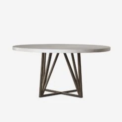 Emerson Dining Table, Round -AuraLiving Furniture Store 215266 emerson dining table round front