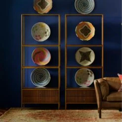 Rufus Bookcase, Dark -AuraLiving Furniture Store 215807 rufus bookcase and jonah sofa