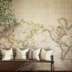 Latitude Wallpaper, Large Panel A + B -AuraLiving Furniture Store 215834 latitude