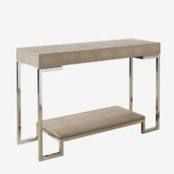 Trudy Cream Console Table -AuraLiving Furniture Store 215975 trudy console table cream angle cons0120
