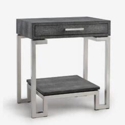 Flex Grey Side Table, Grey -AuraLiving Furniture Store 215976 flex side table grey angle