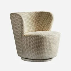Dorothy Houndstooth Swivel Chair, Houndstooth -AuraLiving Furniture Store 216009 dorothy houndstooth