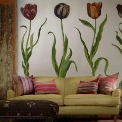 Tulips Wallpaper, Large Panel A + B 5 Tulips Wallpaper, Large Panel A + B -AuraLiving Furniture Store 216234 tulipswallpaper andeancushions claracustomsofain nevadaeagle victoriacustomchairandean cropped