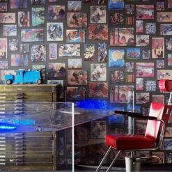 Rockefeller Wallpaper - Multi Wallpaper -AuraLiving Furniture Store 216703 andrew martin museum wallpaper rockefeller multi wallpaper