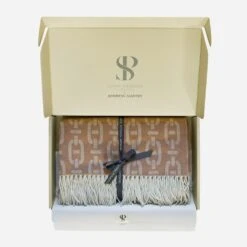 Burlington Tan Throw 7 Burlington Tan Throw -AuraLiving Furniture Store 216928 throw box sp open2